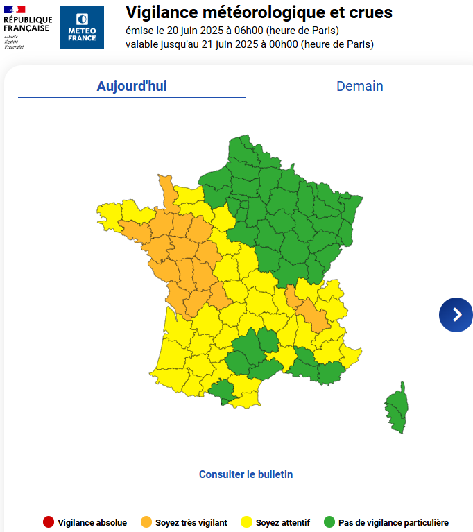 Vigilance canicule été 2025 charente & charente maritime